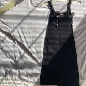 Black mid thigh length dress